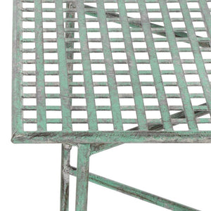 Safavieh Caledonia Metal Coffee Table Vintage Farmhouse Style Low Profile Rectangular Living Room Dark Green PAT5051D