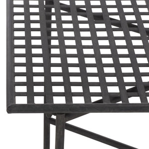 Safavieh Caledonia Metal Coffee Table Vintage Farmhouse Style Low Profile Rectangular Living Room Black PAT5051E