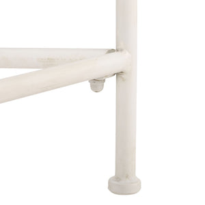 Safavieh Caledonia Outdoor Metal Chaise Lounge Antique White Powder Coat Patio Resort Style Off White PAT5052A