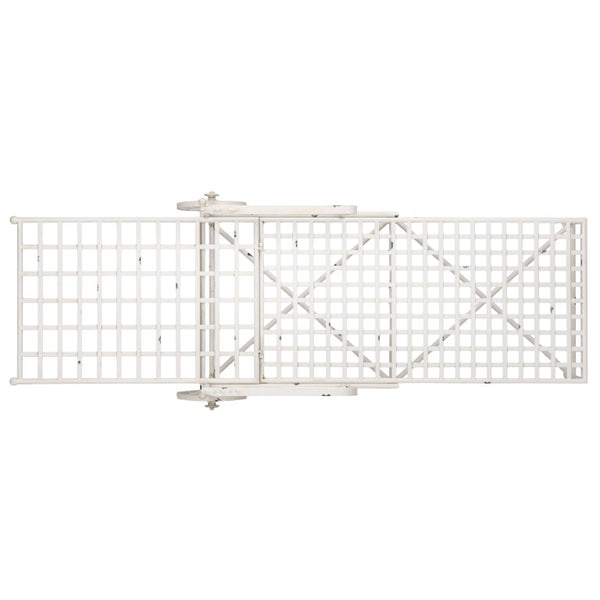 Safavieh Caledonia Outdoor Metal Chaise Lounge Antique White Powder Coat Patio Resort Style Off White PAT5052A