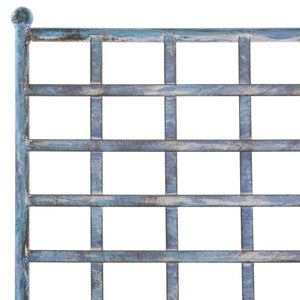 Safavieh Caledonia Outdoor Metal Chaise Lounge Antique White Powder Coat Patio Resort Style Blue PAT5052C