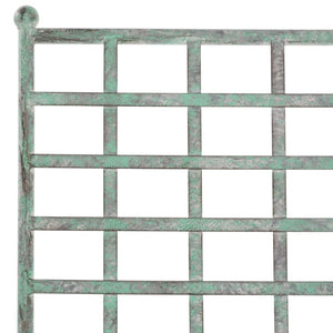 Safavieh Caledonia Outdoor Metal Chaise Lounge Antique White Powder Coat Patio Resort Style Dark Green PAT5052D