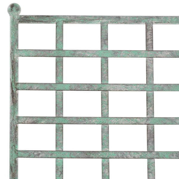 Safavieh Caledonia Outdoor Metal Chaise Lounge Antique White Powder Coat Patio Resort Style Dark Green PAT5052D