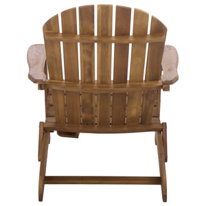 Eden Adirondack Chair With Wide Armrests And Contoured Seat, Solid Wood Outdoor Accent For Patio