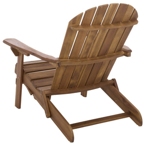 Eden Adirondack Chair With Wide Armrests And Contoured Seat, Solid Wood Outdoor Accent For Patio