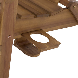 Eden Adirondack Chair With Wide Armrests And Contoured Seat, Solid Wood Outdoor Accent For Patio