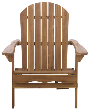 Eden Adirondack Chair With Wide Armrests And Contoured Seat, Solid Wood Outdoor Accent For Patio