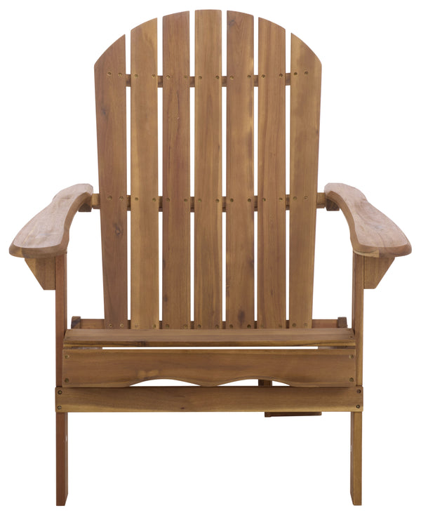 Eden Adirondack Chair With Wide Armrests And Contoured Seat, Solid Wood Outdoor Accent For Patio