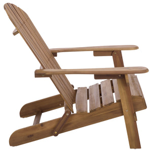 Eden Adirondack Chair With Wide Armrests And Contoured Seat, Solid Wood Outdoor Accent For Patio