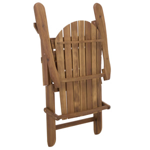 Eden Adirondack Chair With Wide Armrests And Contoured Seat, Solid Wood Outdoor Accent For Patio