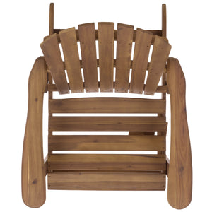Eden Adirondack Chair With Wide Armrests And Contoured Seat, Solid Wood Outdoor Accent For Patio