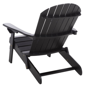 Eden Adirondack Chair With Wide Armrests And Contoured Seat, Solid Wood Outdoor Accent For Patio