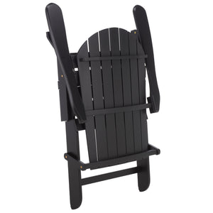 Eden Adirondack Chair With Wide Armrests And Contoured Seat, Solid Wood Outdoor Accent For Patio