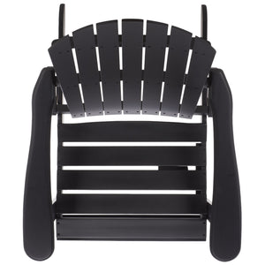 Eden Adirondack Chair With Wide Armrests And Contoured Seat, Solid Wood Outdoor Accent For Patio