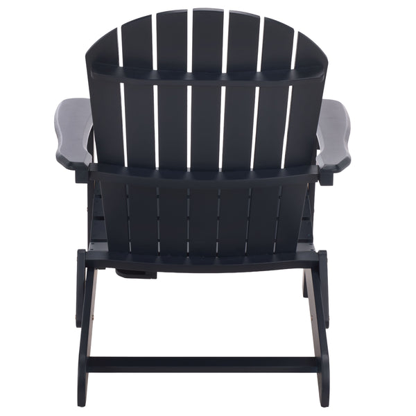Eden Adirondack Chair With Wide Armrests And Contoured Seat, Solid Wood Outdoor Accent For Patio