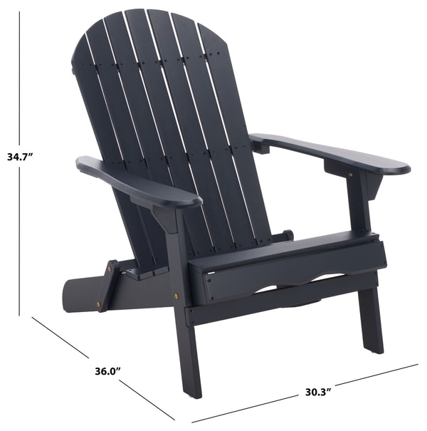 Eden Adirondack Chair With Wide Armrests And Contoured Seat, Solid Wood Outdoor Accent For Patio