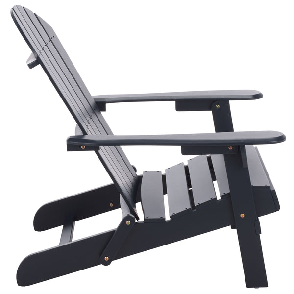 Eden Adirondack Chair With Wide Armrests And Contoured Seat, Solid Wood Outdoor Accent For Patio