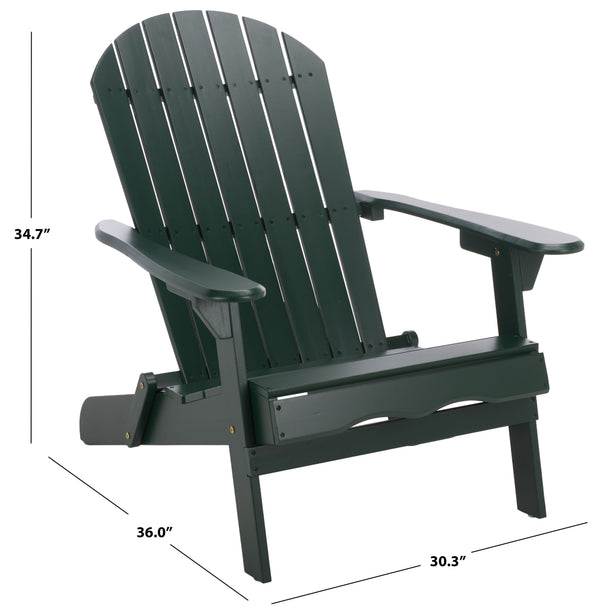Eden Adirondack Chair With Wide Armrests And Contoured Seat, Solid Wood Outdoor Accent For Patio