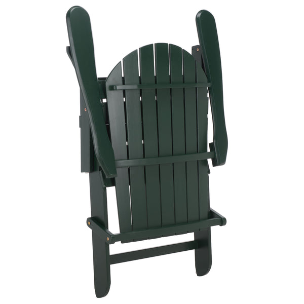 Eden Adirondack Chair With Wide Armrests And Contoured Seat, Solid Wood Outdoor Accent For Patio