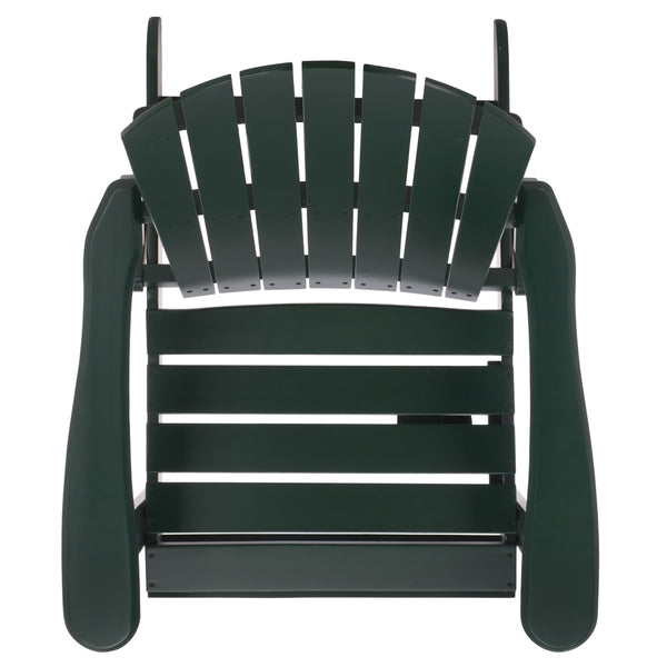 Eden Adirondack Chair With Wide Armrests And Contoured Seat, Solid Wood Outdoor Accent For Patio