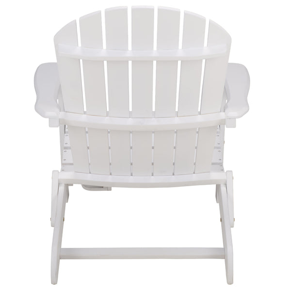 Eden Adirondack Chair With Wide Armrests And Contoured Seat, Solid Wood Outdoor Accent For Patio