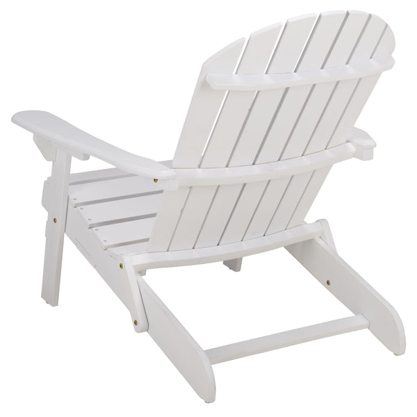 Eden Adirondack Chair With Wide Armrests And Contoured Seat, Solid Wood Outdoor Accent For Patio