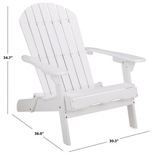 Eden Adirondack Chair With Wide Armrests And Contoured Seat, Solid Wood Outdoor Accent For Patio