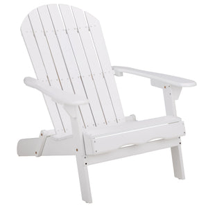 Eden Adirondack Chair With Wide Armrests And Contoured Seat, Solid Wood Outdoor Accent For Patio