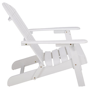 Eden Adirondack Chair With Wide Armrests And Contoured Seat, Solid Wood Outdoor Accent For Patio