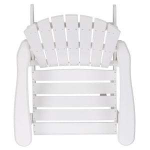 Eden Adirondack Chair With Wide Armrests And Contoured Seat, Solid Wood Outdoor Accent For Patio