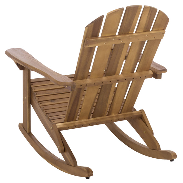Stowe Adirondack Rocking Chair - Solid Wood Weather-Resistant Outdoor Lounge With Ergonomic Comfort And Timeless Style