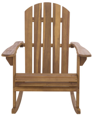 Stowe Adirondack Rocking Chair - Solid Wood Weather-Resistant Outdoor Lounge With Ergonomic Comfort And Timeless Style