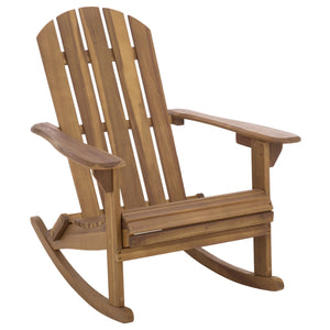 Stowe Adirondack Rocking Chair - Solid Wood Weather-Resistant Outdoor Lounge With Ergonomic Comfort And Timeless Style