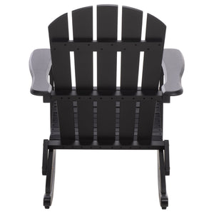 Stowe Adirondack Rocking Chair - Solid Wood Weather-Resistant Outdoor Lounge With Ergonomic Comfort And Timeless Style