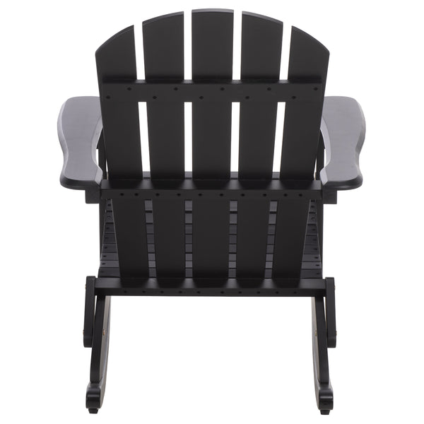 Stowe Adirondack Rocking Chair - Solid Wood Weather-Resistant Outdoor Lounge With Ergonomic Comfort And Timeless Style