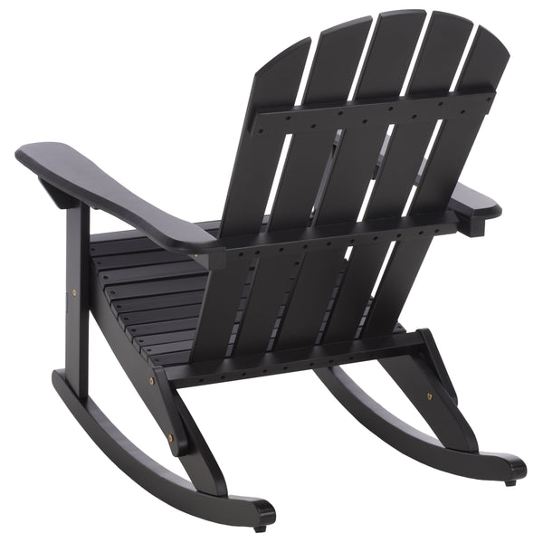 Stowe Adirondack Rocking Chair - Solid Wood Weather-Resistant Outdoor Lounge With Ergonomic Comfort And Timeless Style