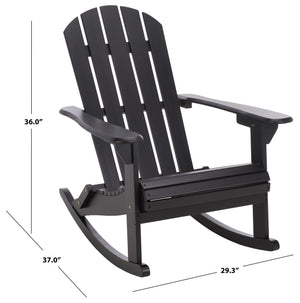 Stowe Adirondack Rocking Chair - Solid Wood Weather-Resistant Outdoor Lounge With Ergonomic Comfort And Timeless Style