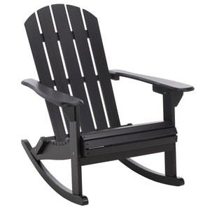 Stowe Adirondack Rocking Chair - Solid Wood Weather-Resistant Outdoor Lounge With Ergonomic Comfort And Timeless Style