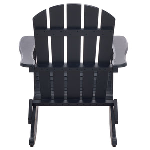 Stowe Adirondack Rocking Chair - Solid Wood Weather-Resistant Outdoor Lounge With Ergonomic Comfort And Timeless Style