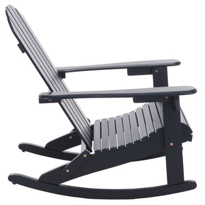 Stowe Adirondack Rocking Chair - Solid Wood Weather-Resistant Outdoor Lounge With Ergonomic Comfort And Timeless Style