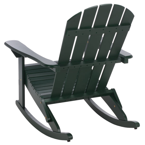 Stowe Adirondack Rocking Chair - Solid Wood Weather-Resistant Outdoor Lounge With Ergonomic Comfort And Timeless Style