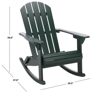 Stowe Adirondack Rocking Chair - Solid Wood Weather-Resistant Outdoor Lounge With Ergonomic Comfort And Timeless Style