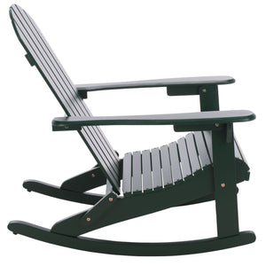 Stowe Adirondack Rocking Chair - Solid Wood Weather-Resistant Outdoor Lounge With Ergonomic Comfort And Timeless Style