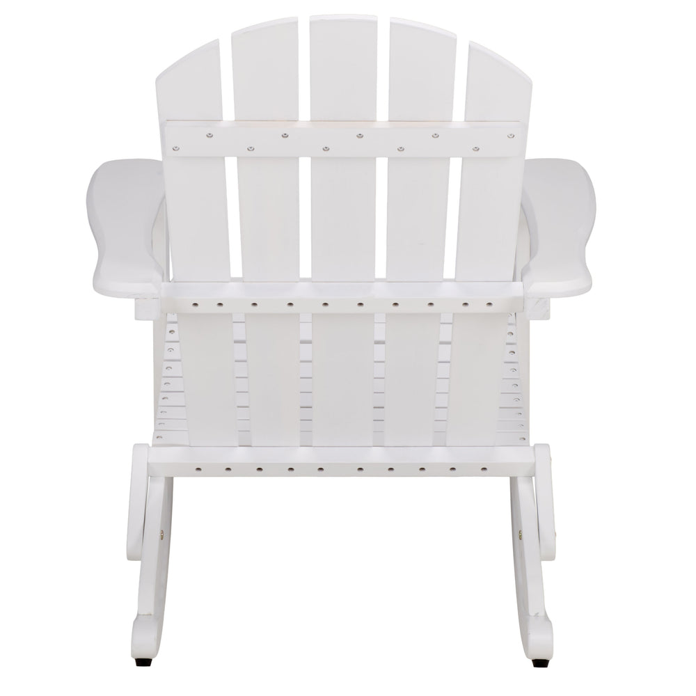Stowe Adirondack Rocking Chair - Solid Wood Weather-Resistant Outdoor Lounge With Ergonomic Comfort And Timeless Style