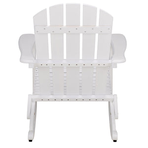 Stowe Adirondack Rocking Chair - Solid Wood Weather-Resistant Outdoor Lounge With Ergonomic Comfort And Timeless Style