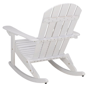 Stowe Adirondack Rocking Chair - Solid Wood Weather-Resistant Outdoor Lounge With Ergonomic Comfort And Timeless Style