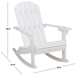 Stowe Adirondack Rocking Chair - Solid Wood Weather-Resistant Outdoor Lounge With Ergonomic Comfort And Timeless Style