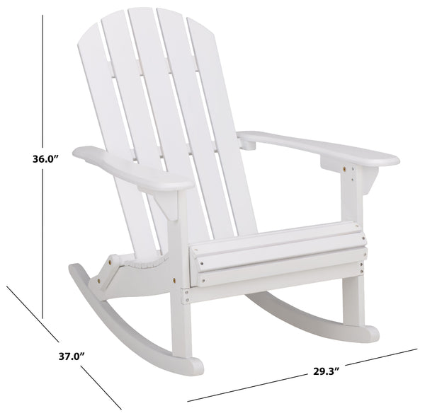 Stowe Adirondack Rocking Chair - Solid Wood Weather-Resistant Outdoor Lounge With Ergonomic Comfort And Timeless Style
