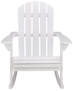 Stowe Adirondack Rocking Chair - Solid Wood Weather-Resistant Outdoor Lounge With Ergonomic Comfort And Timeless Style