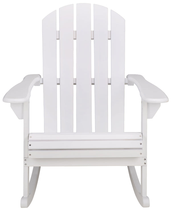 Stowe Adirondack Rocking Chair - Solid Wood Weather-Resistant Outdoor Lounge With Ergonomic Comfort And Timeless Style